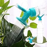 LILOVE Kunststoff Sprinkler Düse Flasche Gießkanne Wasserkanister für Blumen Bewässerung Duschkopf Garten Werkzeug (Blau)