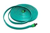 Sprühschlauch für pflanzenschonende Bewässerung | Schlauchregner für feinen Sprühregen | Flacher Gartenschlauch mit 3 Kanälen und ½ Zoll Anschluss | Jardinax - 7